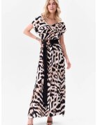 blue shadow Rochie maxi cu detalii incrucisate pe spate Holdi