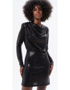 blue shadow Rochie mini cu drapaje si aspect stralucitor Elima