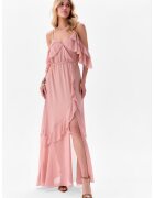 blue shadow Rochie vaporoasa cu umeri decupati Bakalia - Roz