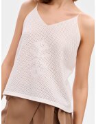 blue shadow Top cu decolteu in V si aspect perforat