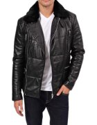 BLUE WELLFORD Jacheta din piele biker Louison -