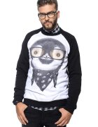  Bluza de trening de bumbac cu imprimeu - Negru/Galben pal/Alb optic