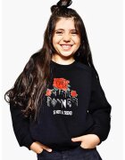 Bluza de trening lejera cu imprimeu grafic - Negru/Coral