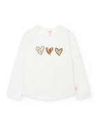 boboli Bluza cu design inima - Maro/Alb murdar