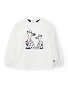 boboli Bluza din amestec de bumbac cu capse - Alb