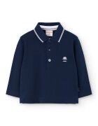 boboli Bluza polo din amestec de bumbac - Bleumarin