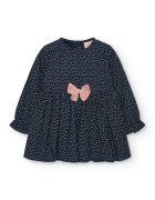 boboli Rochie cu funda si model - Roz deschis/Bleumarin