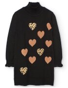 boboli Rochie-pulover cu model - Negru/Piersica