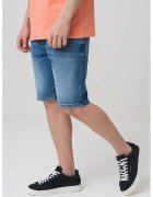 Boss Bermude din denim cu aspect decolorat - Albastru
