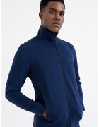Boss Bluza de trening cu fermoar si aplicatie logo discreta Zestart - Albastru indigo