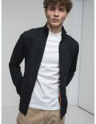 Boss Bluza de trening cu fermoar si aplicatie logo discreta Zestart - Negru