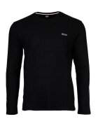 Boss Bluza din amestec de bumbac cu decolteu la baza gatului - Negru