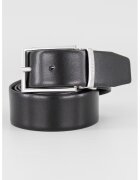 Boss Curea de piele cu catarama metalica - Negru stins