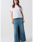 Boss Fusta din denim cu croiala dreapta si slit frontal - Albastru deschis