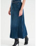 Boss Fusta lunga de denim - Albastru melange