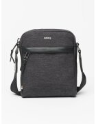 Boss Geanta crossbody cu logo Highway - Gri inchis melange