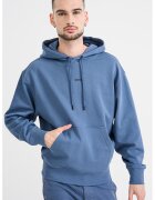 Boss Hanorac din bumbac cu buzunar kangaroo - Albastru lavanda
