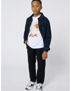 BOSS Kidswear Blugi drepti cu talie inalta - Negru