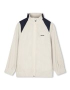 BOSS Kidswear Bluza de trening cu logo si fermoar - Crem