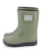 BOSS Kidswear Cizme de ploaie cu logo aplicat - Verde sparanghel