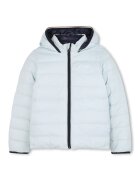 BOSS Kidswear Geaca cu logo si umplutura de puf - Bleumarin