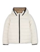 BOSS Kidswear Geaca cu logo si umplutura de puf - Maro taupe/Crem
