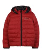 BOSS Kidswear Geaca cu logo si umplutura de puf - Rosu/Negru