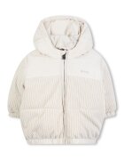 BOSS Kidswear Geaca cu vatelina si gluga - Alb fildes