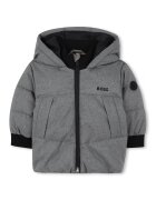 BOSS Kidswear Geaca cu vatelina si gluga - Gri melange