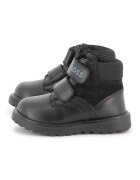 BOSS Kidswear Ghete din piele cu inchidere cu velcro - Negru