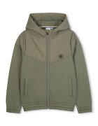 BOSS Kidswear Hanorac cu buzunare oblice si fermoar - Verde sparanghel