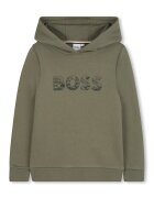 BOSS Kidswear Hanorac cu imprimeu logo - Kaki