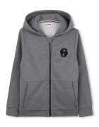 BOSS Kidswear Hanorac cu maneci lungi si fermoar - Gri melange