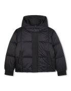BOSS Kidswear Jacheta matlasata cu gluga - Negru