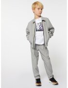BOSS Kidswear Pantaloni chino cu croiala conica - Gri deschis
