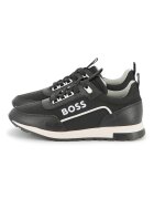BOSS Kidswear Pantofi sport cu garnituri din piele - Negru