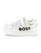 BOSS Kidswear Pantofi sport cu insertii din piele - Alb