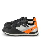 BOSS Kidswear Pantofi sport cu insertii din piele ecologica - Negru/Portocaliu