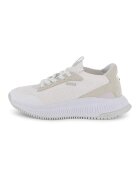 BOSS Kidswear Pantofi sport din material textil cu talpa wedge - Alb - Crem -