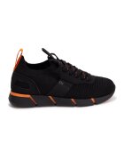 BOSS Kidswear Pantofi sport slip-on de plasa tricotata - Negru/Portocaliu
