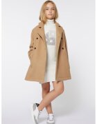 BOSS Kidswear Rochie tricotata cu croiala dreapta - guler inalt si logo cu strasuri - Alb