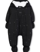 BOSS Kidswear Salopeta cu botosei si manusi - Negru