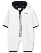 BOSS Kidswear Salopeta pufoasa cu fermoar - Alb