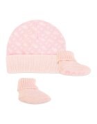 BOSS Kidswear Set de caciula si sosete - Roz pastel
