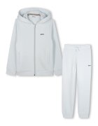 BOSS Kidswear Trening cu detalii logo si fermoar - Albastru glaciar