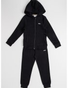 BOSS Kidswear Trening cu detalii logo si fermoar - Negru