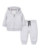 BOSS Kidswear Trening cu pantaloni lungi si fermoar - Gri melange