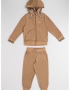 BOSS Kidswear Trening din amestec de bumbac cu fermoar - Maro