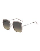 Boss Ochelari de soare butterfly cu lentile in degrade - Roz pal/Argintiu