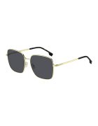 Boss Ochelari de soare unisex patrati - Auriu/Gri antracit